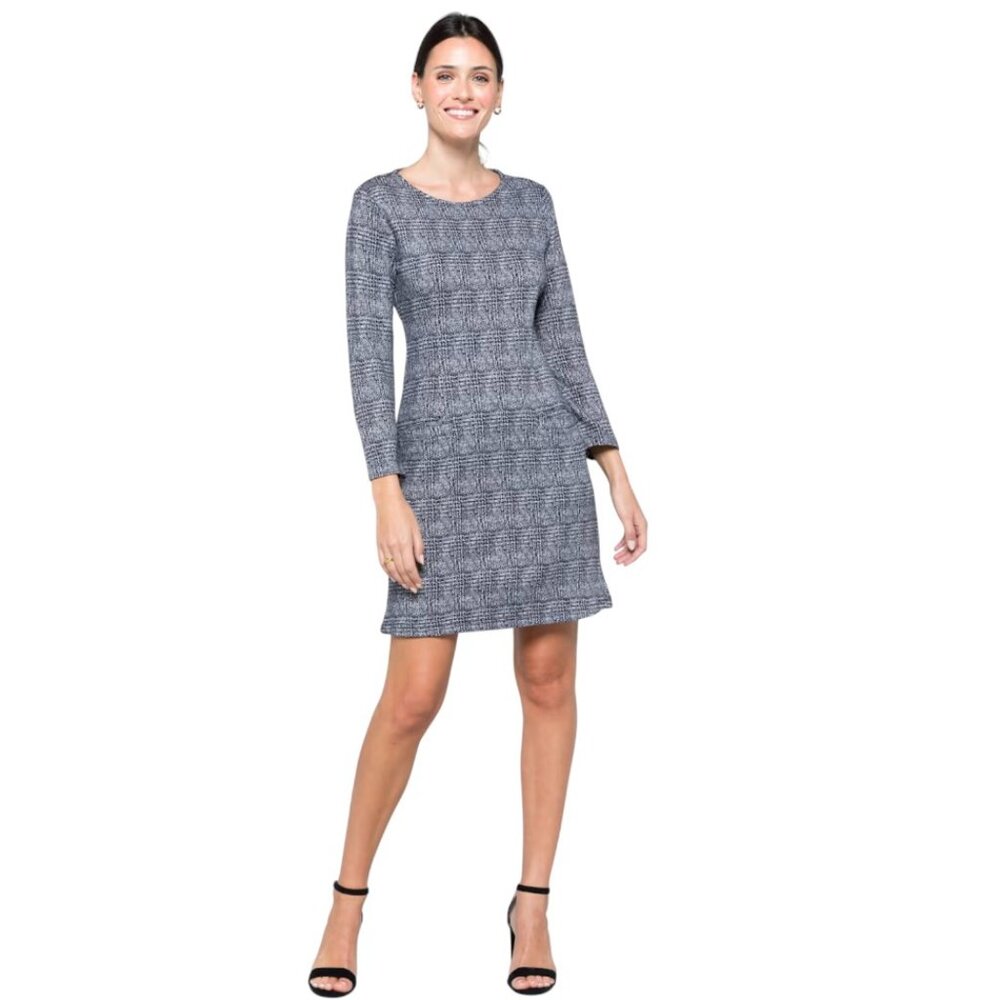 41 Hawthorn Jacquard Knit Dress Three Quarter Sleeves EUC | Blue | Medium